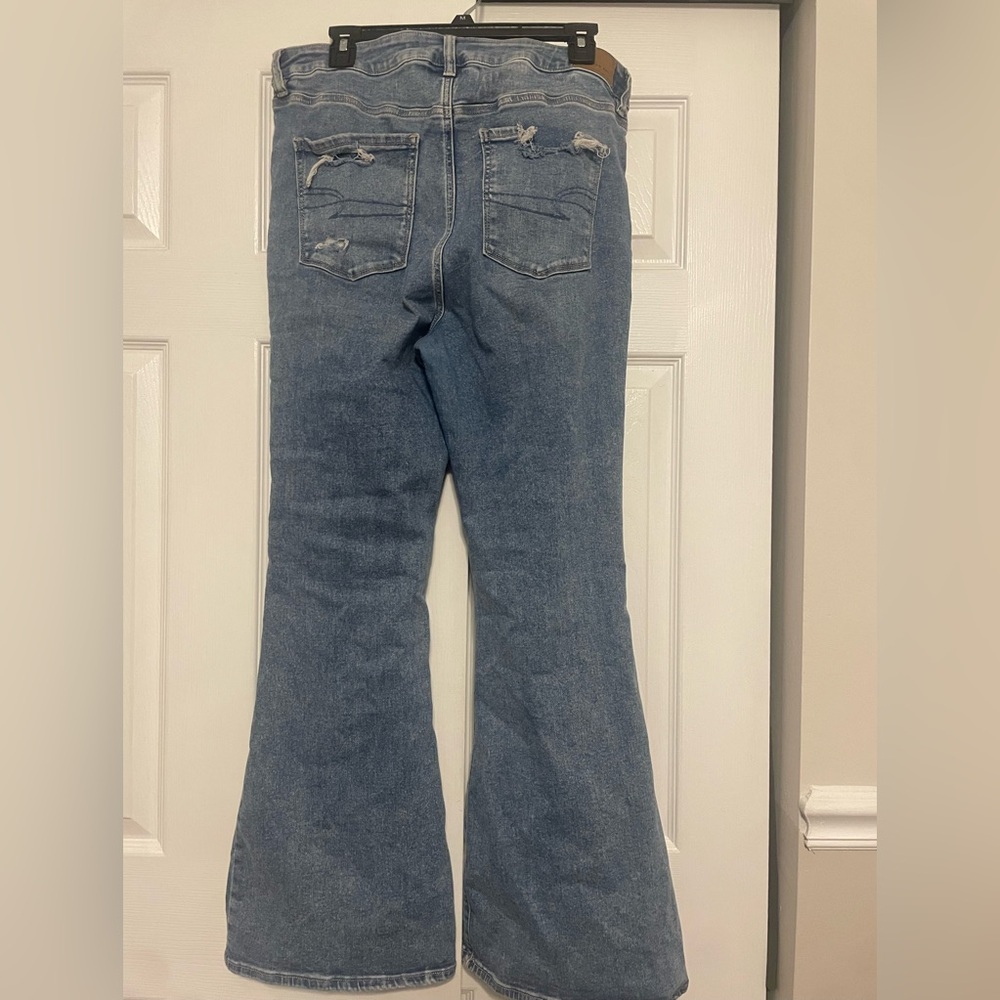 American Eagle Flare Distressed Jeans